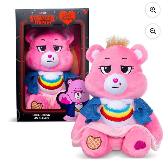 Stranger Things x Care Bears CHEER BEAR as ELEVEN plush new limited edition 12” - Picture 3 of 15